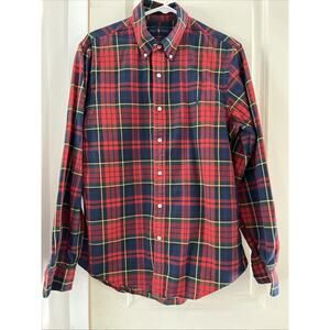 Ralph Lauren Christmas Plaid Shirt - Large Preppy Academic Business Casual